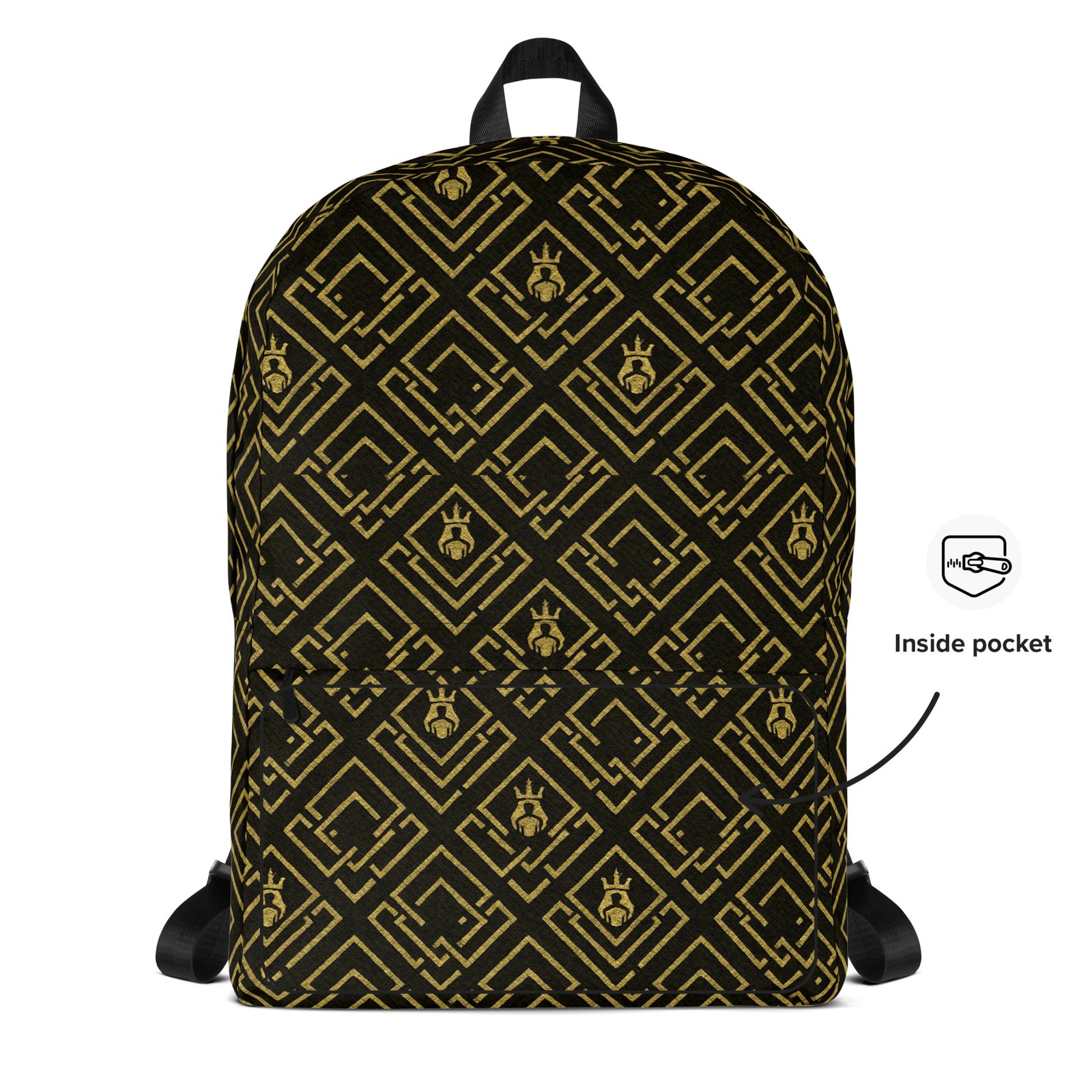 DaKahree Royal Labyrinth – Backpack – Black & Gold - Image 10