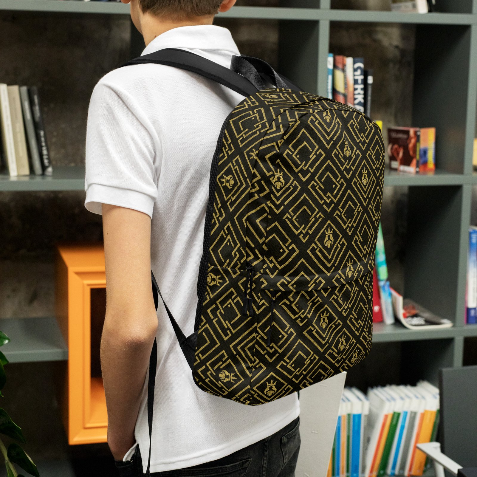 DaKahree Royal Labyrinth – Backpack – Black & Gold - Image 5