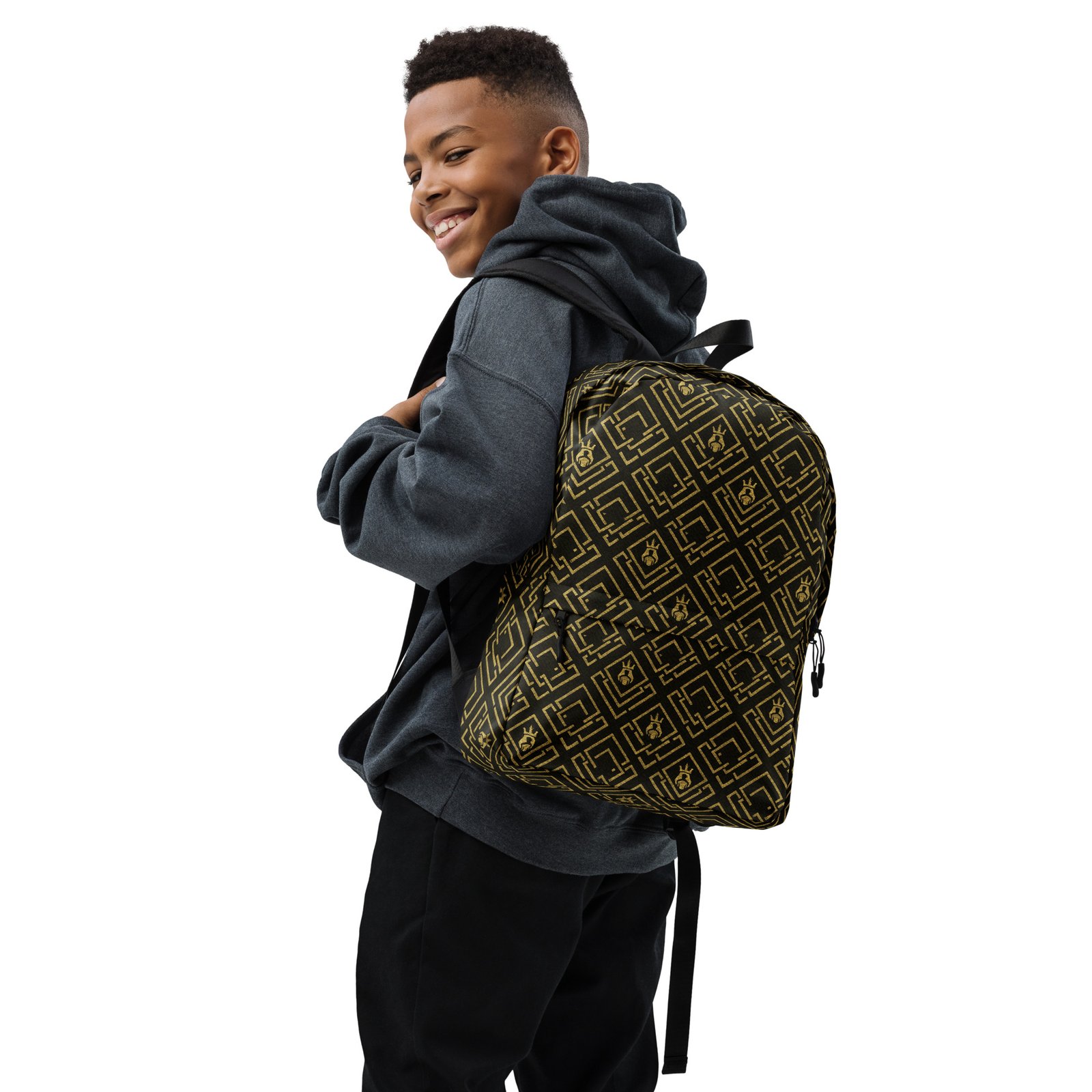 DaKahree Royal Labyrinth – Backpack – Black & Gold - Image 2