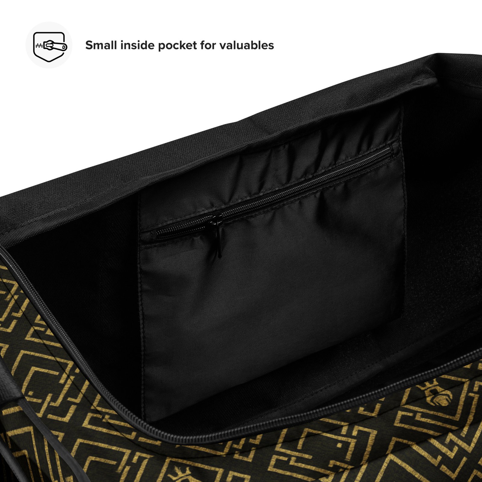 The DaKahree Royal Labyrinth – Duffle bag – Black & Gold - Image 2
