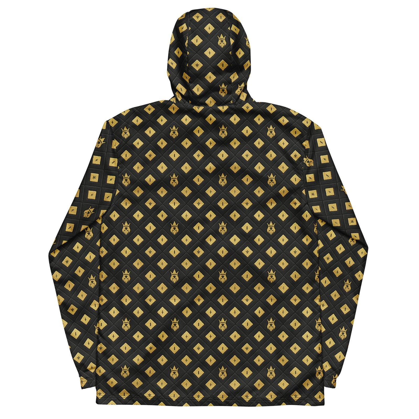 DaKahree: Crown Emblem Noir Pattern™ – Men’s windbreaker - Image 9