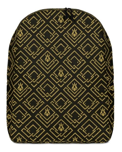 DaKahree Royal Labyrinth – Minimalist Backpack – Black & Gold