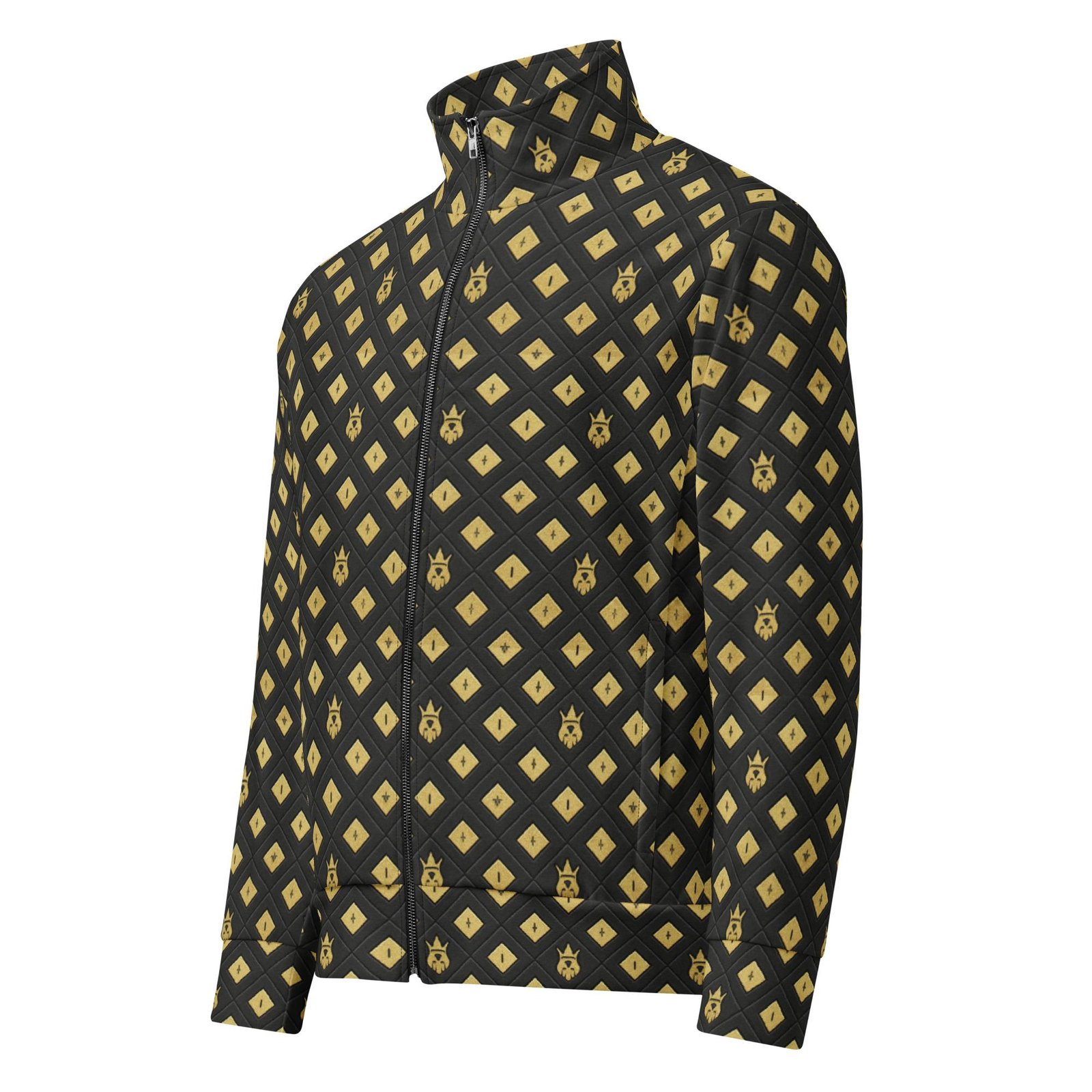 DaKahree: Crown Emblem Noir Pattern™ – Unisex Track Jacket