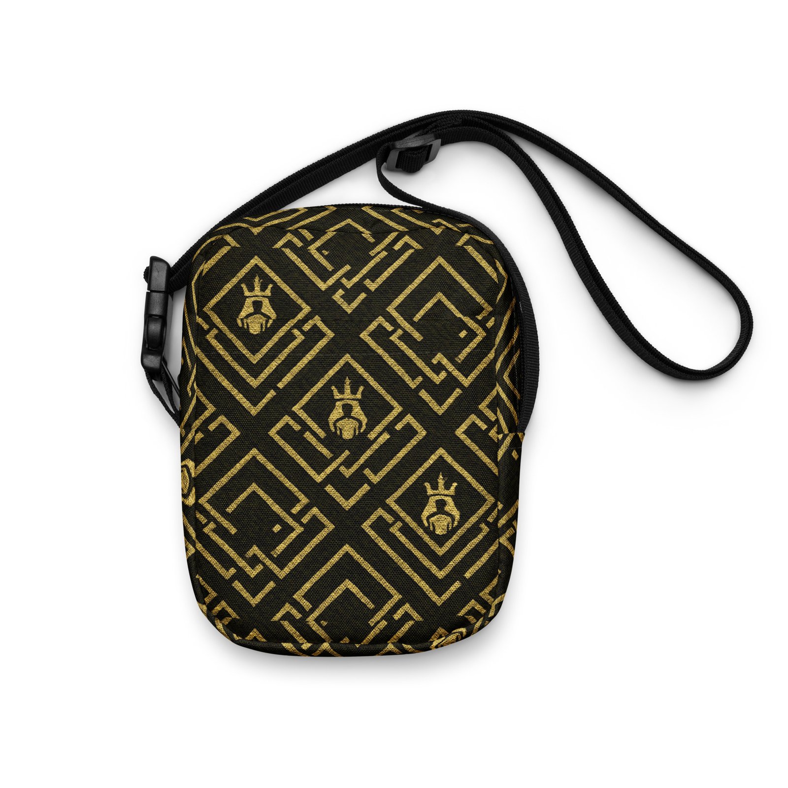 DaKahree Royal Labyrinth – Utility crossbody bag – Black & Gold - Image 11