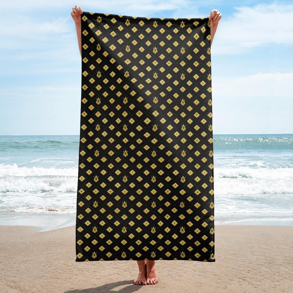 DaKahree: Crown Emblem Noir Pattern™ – Towel - Image 5
