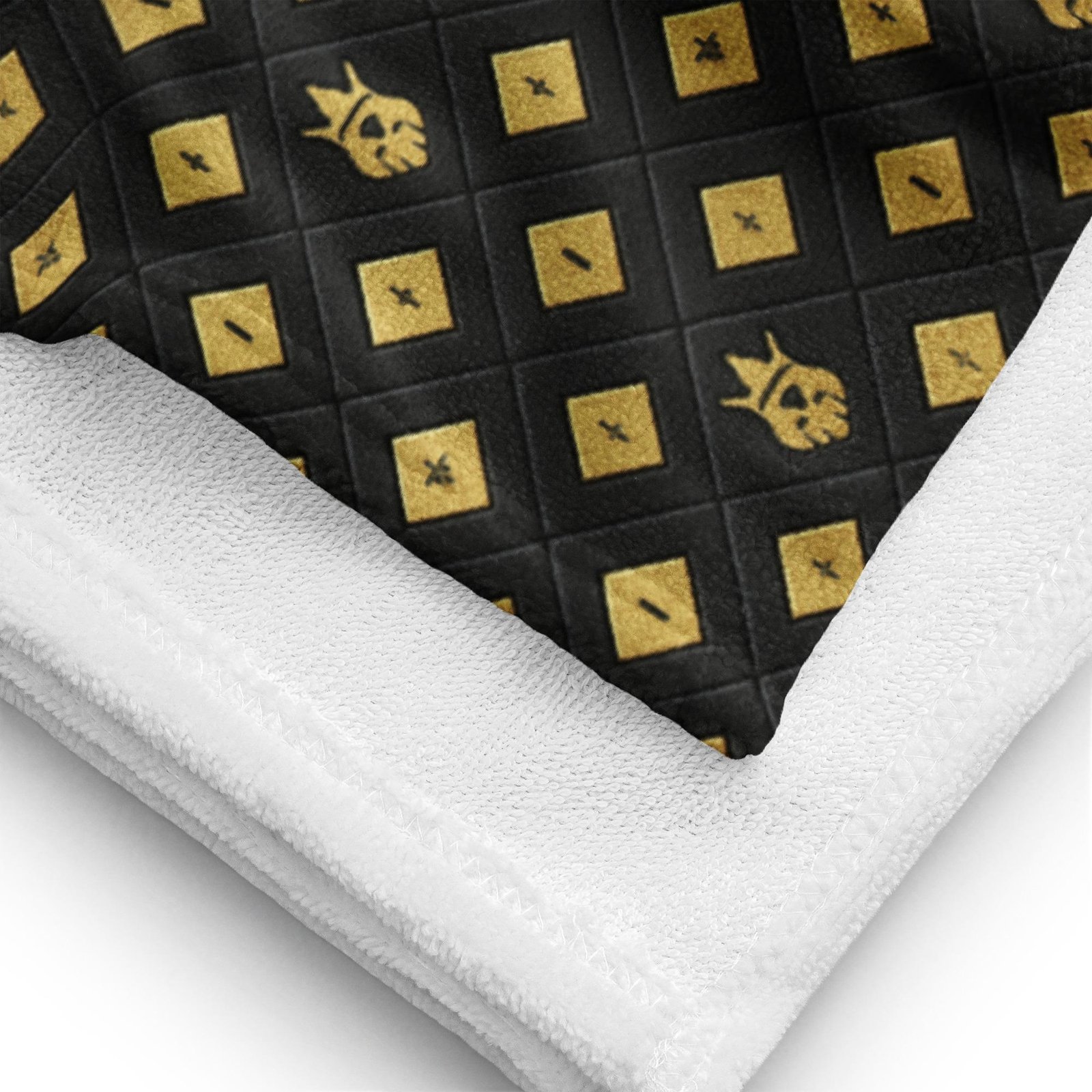 DaKahree: Crown Emblem Noir Pattern™ – Towel - Image 3