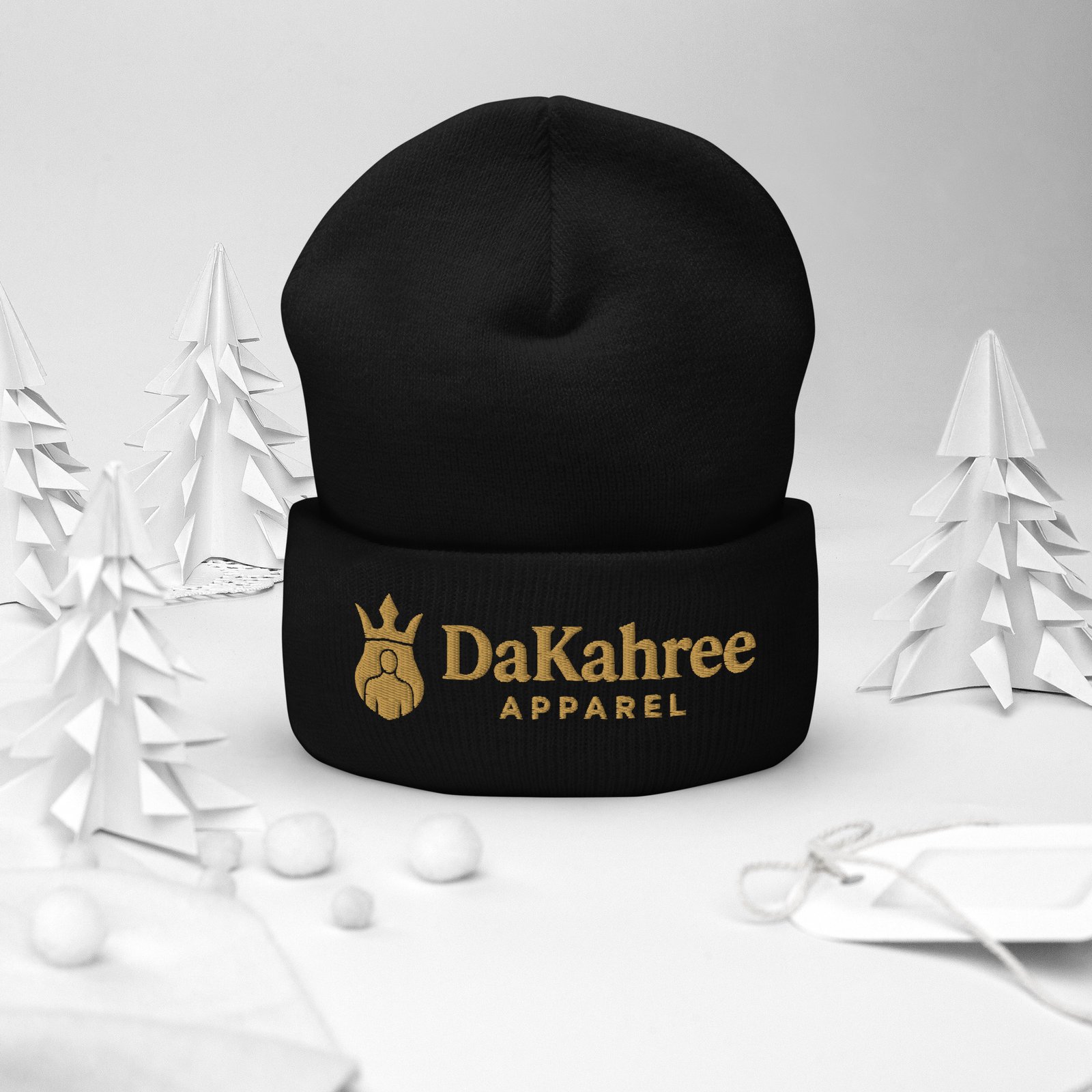 DaKahree: Signature™ – Cuffed Beanie – Gold - Image 2