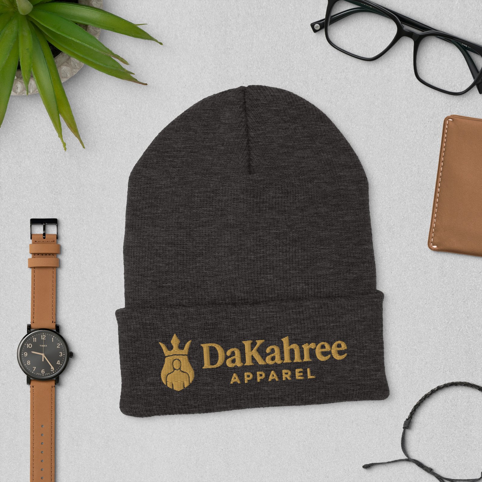 DaKahree: Signature™ – Cuffed Beanie – Gold - Image 5