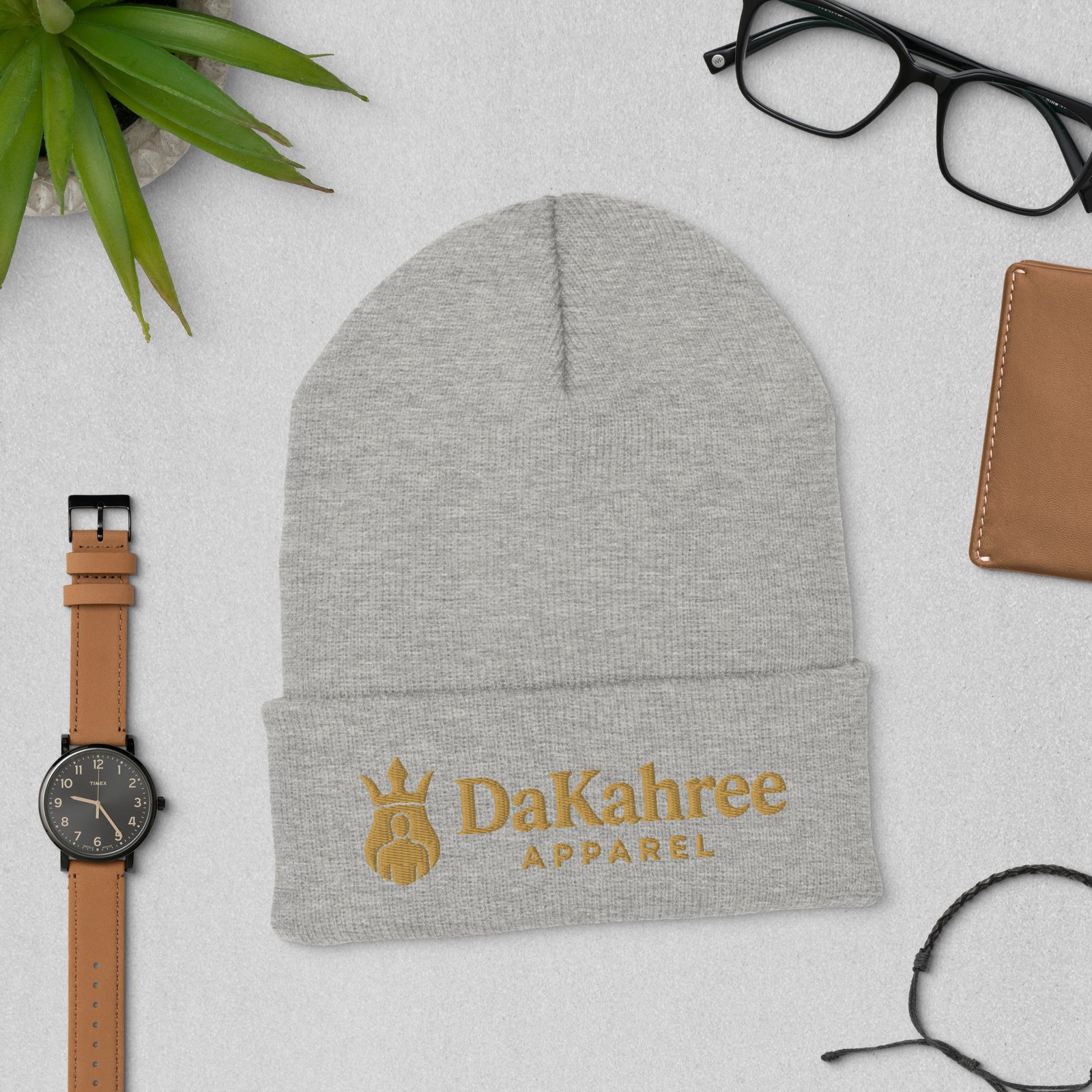 DaKahree: Signature™ – Cuffed Beanie – Gold - Image 8