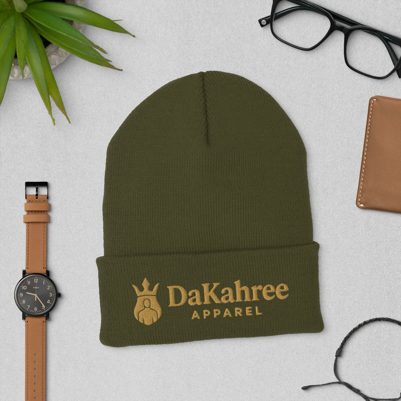 DaKahree: Signature™ – Cuffed Beanie – Gold - Image 6