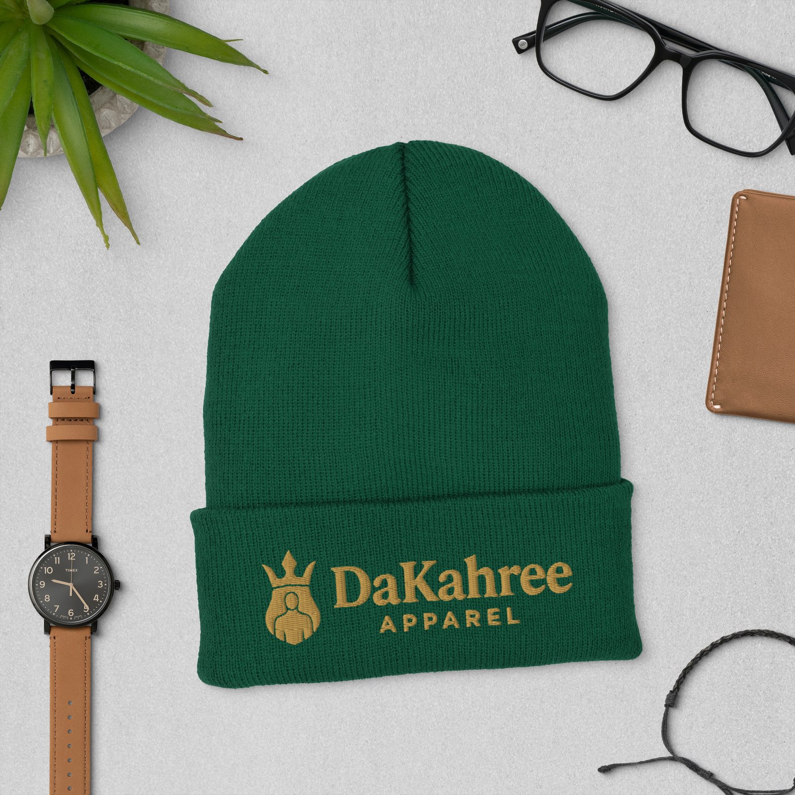 DaKahree: Signature™ – Cuffed Beanie – Gold - Image 7
