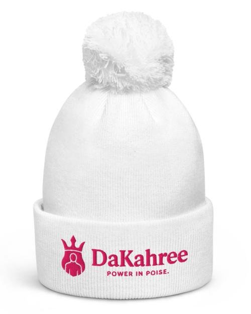 DaKahree: Power in Poise™ – Pom Pom Beanie – Pink