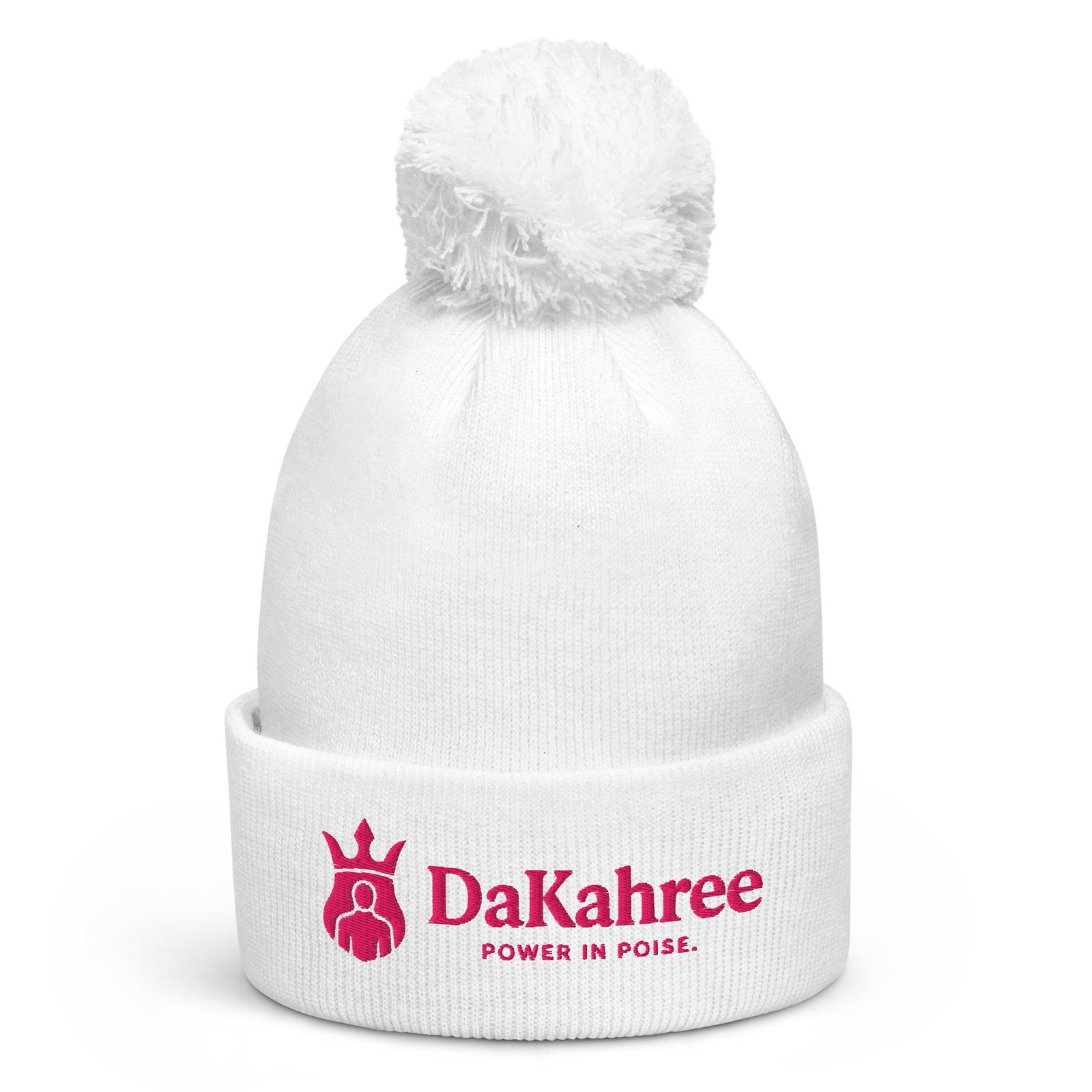 DaKahree: Power in Poise™ – Pom Pom Beanie – Pink